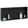  Zuhany Niche Fekete 75 x 30 x 9.5 cm Rozsdamentes acél