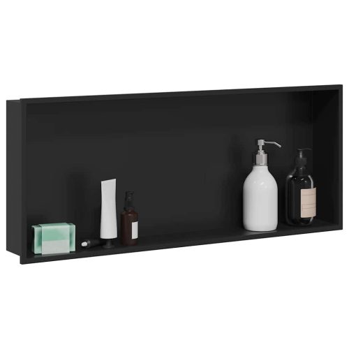  Zuhany Niche Fekete 75 x 30 x 9.5 cm Rozsdamentes acél