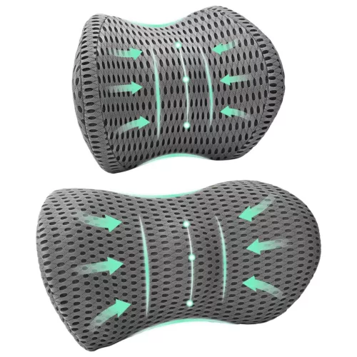  Párna párnával Állítható 2 pcs Szürke 4D Háló