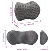  Párna párnával Állítható 2 pcs Szürke 4D Háló