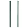  Kerítoszlopok 2 pcs Zöld 50 cm Porszórt Acél
