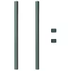  Kerítoszlopok 2 pcs Zöld 60 cm Porszórt Acél