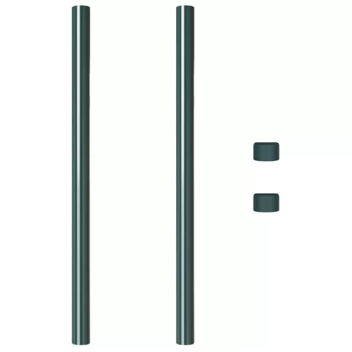  Kerítoszlopok 2 pcs Zöld 80 cm Porszórt Acél