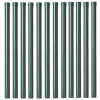  Kerítoszlopok 12 pcs Zöld 80 cm Porszórt Acél