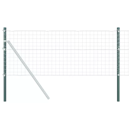  Kerítoszlopok 12 pcs Zöld 90 cm Porszórt Acél