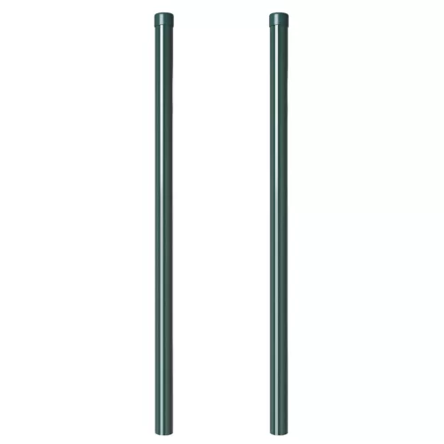  Kerítoszlopok 2 pcs Zöld 100 cm Porszórt Acél