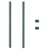  Kerítoszlopok 2 pcs Zöld 110 cm Porszórt Acél