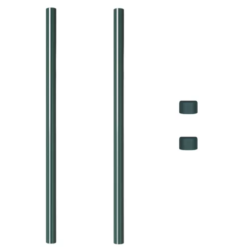  Kerítoszlopok 2 pcs Zöld 110 cm Porszórt Acél