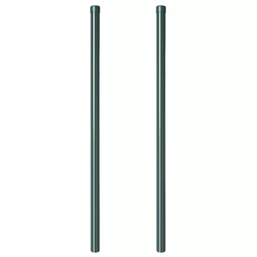  Kerítoszlopok 2 pcs Zöld 120 cm Porszórt Acél