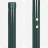 Kerítoszlopok 12 pcs Zöld 130 cm Porszórt Acél