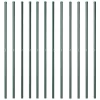  Kerítoszlopok 12 pcs Zöld 140 cm Porszórt Acél