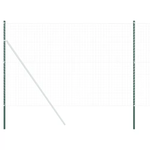  Kerítoszlopok 12 pcs Zöld 200 cm Porszórt Acél