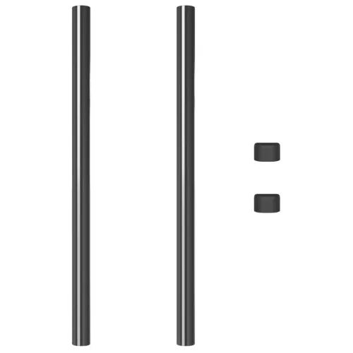  Kerítoszlopok 2 pcs Szürke 50 cm Porszórt Acél