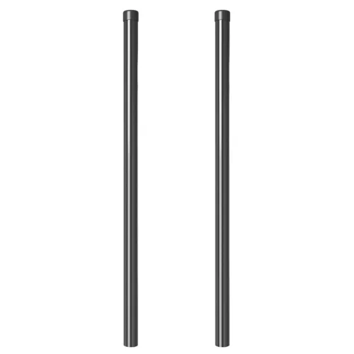  Kerítoszlopok 2 pcs Szürke 100 cm Porszórt Acél