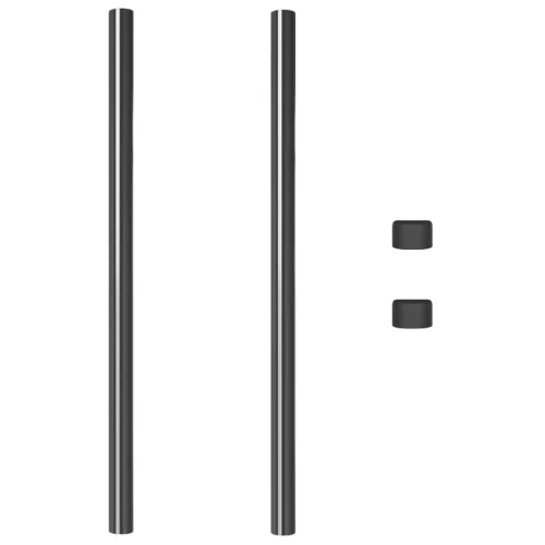  Kerítoszlopok 2 pcs Szürke 100 cm Porszórt Acél