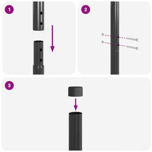  Kerítoszlopok 2 pcs Szürke 130 cm Porszórt Acél