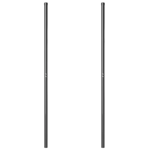  Kerítoszlopok 2 pcs Szürke 180 cm Porszórt Acél