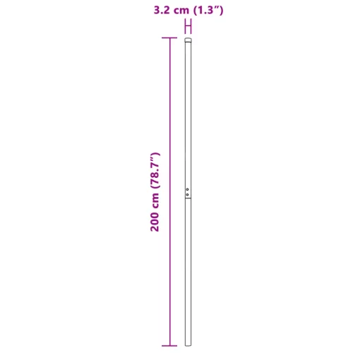  Kerítoszlopok 12 pcs Szürke 200 cm Porszórt Acél