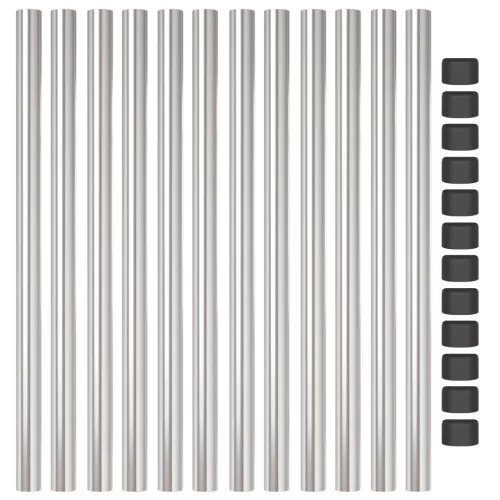  Kerítoszlopok 12 pcs Ezüst 50 cm Horganyzott acél