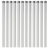  Kerítoszlopok 12 pcs Ezüst 60 cm Horganyzott acél