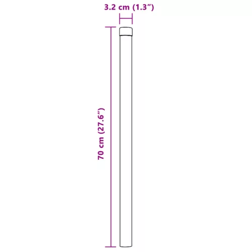  Kerítoszlopok 2 pcs Ezüst 70 cm Horganyzott acél