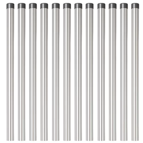  Kerítoszlopok 12 pcs Ezüst 80 cm Horganyzott acél