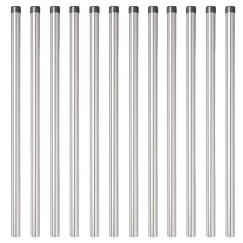  Kerítoszlopok 12 pcs Ezüst 110 cm Horganyzott acél