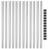  Kerítoszlopok 12 pcs Ezüst 120 cm Horganyzott acél