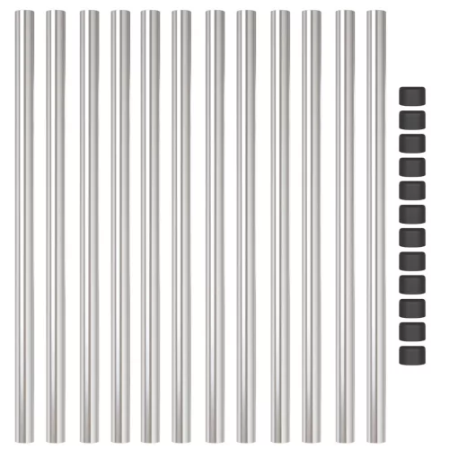  Kerítoszlopok 12 pcs Ezüst 120 cm Horganyzott acél