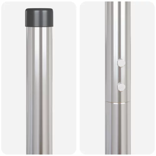  Kerítoszlopok 2 pcs Ezüst 130 cm Horganyzott acél