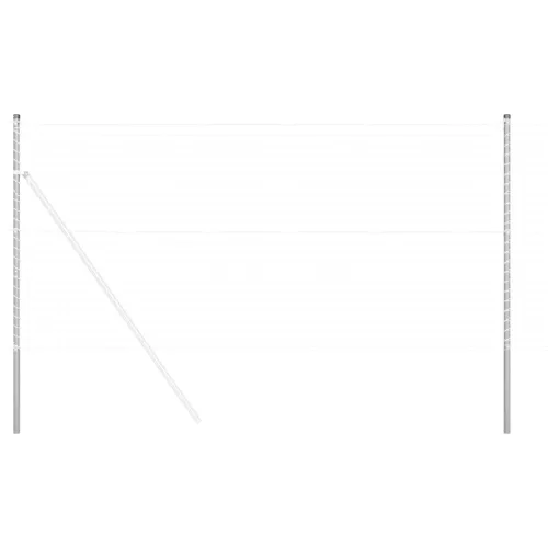  Kerítoszlopok 12 pcs Ezüst 130 cm Horganyzott acél