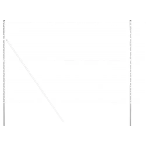  Kerítoszlopok 2 pcs Ezüst 200 cm Horganyzott acél