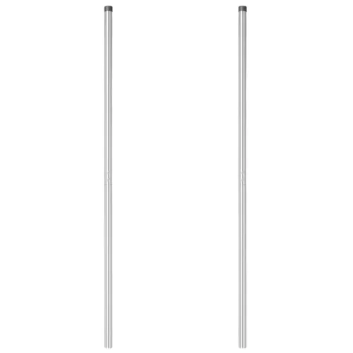  Kerítoszlopok 2 pcs Ezüst 200 cm Horganyzott acél