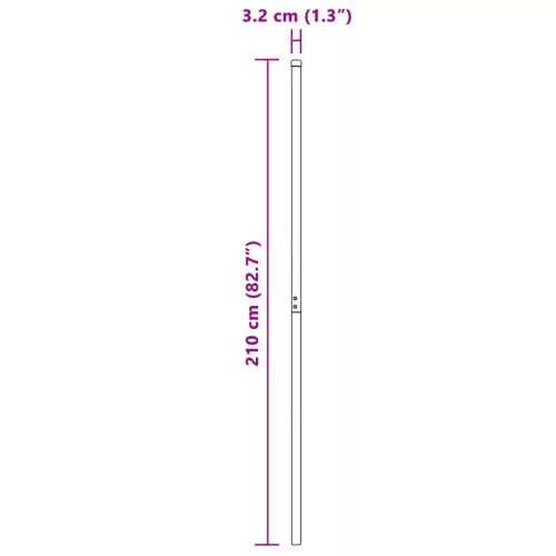  Kerítoszlopok 12 pcs Ezüst 210 cm Horganyzott acél