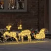  LED rénszarvasok 3 pcs Meleg fehér szövet