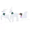  LED rénszarvasok 3 pcs Hideg Fehér szövet