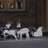  LED rénszarvasok 3 pcs Hideg Fehér szövet