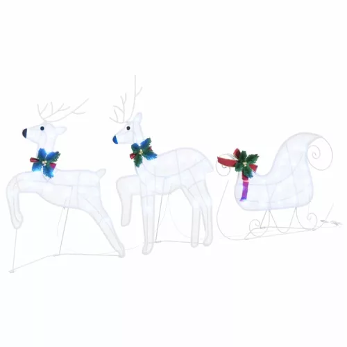  LED rénszarvasok 3 pcs Hideg Fehér szövet