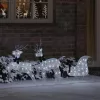  LED rénszarvasok 3 pcs Hideg Fehér szövet