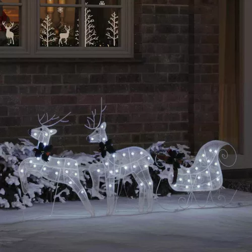  LED rénszarvasok 3 pcs Hideg Fehér szövet