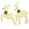 LED rénszarvasok 2 pcs Meleg fehér 45 x 19 x 65 cm szövet