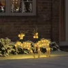  LED rénszarvasok 2 pcs Meleg fehér 45 x 19 x 65 cm szövet