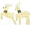  LED rénszarvasok 2 pcs Meleg fehér 45 x 19 x 65 cm szövet