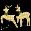  LED rénszarvasok 2 pcs Meleg fehér 45 x 19 x 65 cm szövet