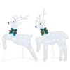  LED rénszarvasok 2 pcs Hideg Fehér 45 x 19 x 65 cm szövet