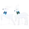  LED rénszarvasok 2 pcs Hideg Fehér 45 x 19 x 65 cm szövet