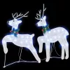  LED rénszarvasok 2 pcs Hideg Fehér 45 x 19 x 65 cm szövet