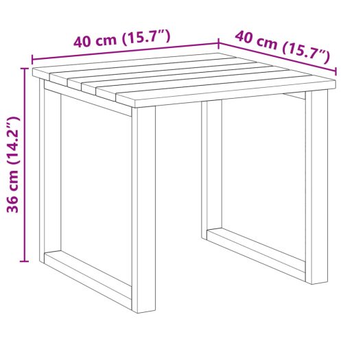  Napágy Asztal 40x40x36 cm Impregnált Fenyő