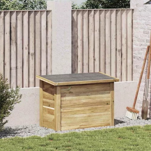  Tároló Doboz Természetes 80 x 44,5 x 57,5 cm Impregnált fenyőfa