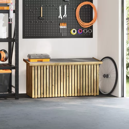  Tároló Láda 119x44x58.5 cm Kezelt Fenyőfa